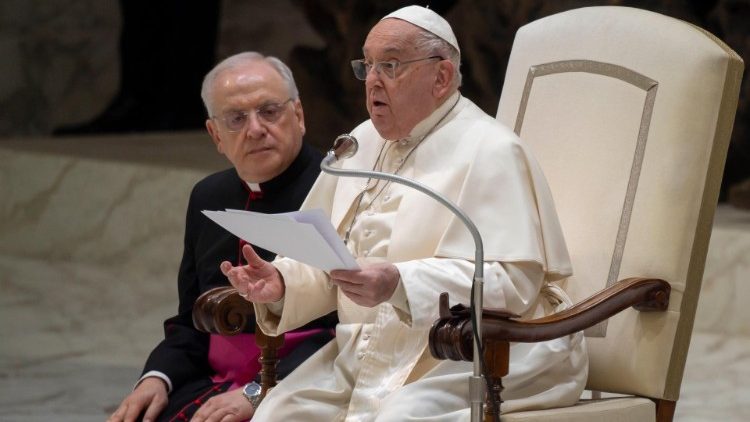 教皇フランシスコ　2025年1月29日の一般謁見　バチカン・パウロ6世ホール