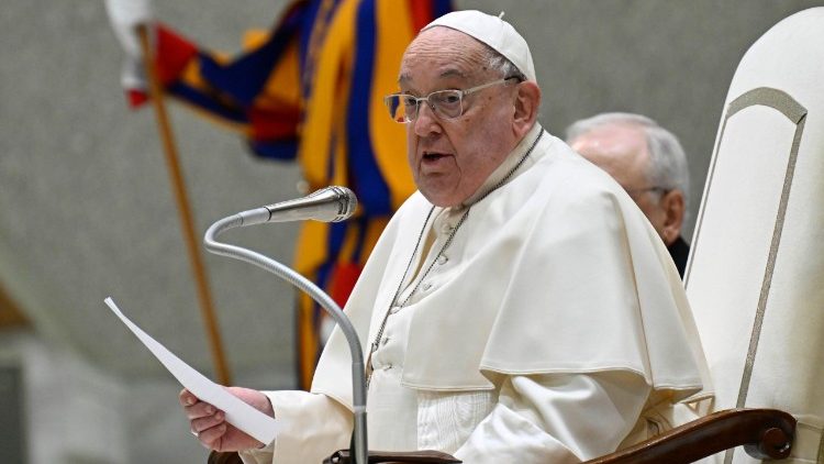 教皇フランシスコ　2025年2月1日　聖年の巡礼者への謁見　バチカン・パウロ6世ホール