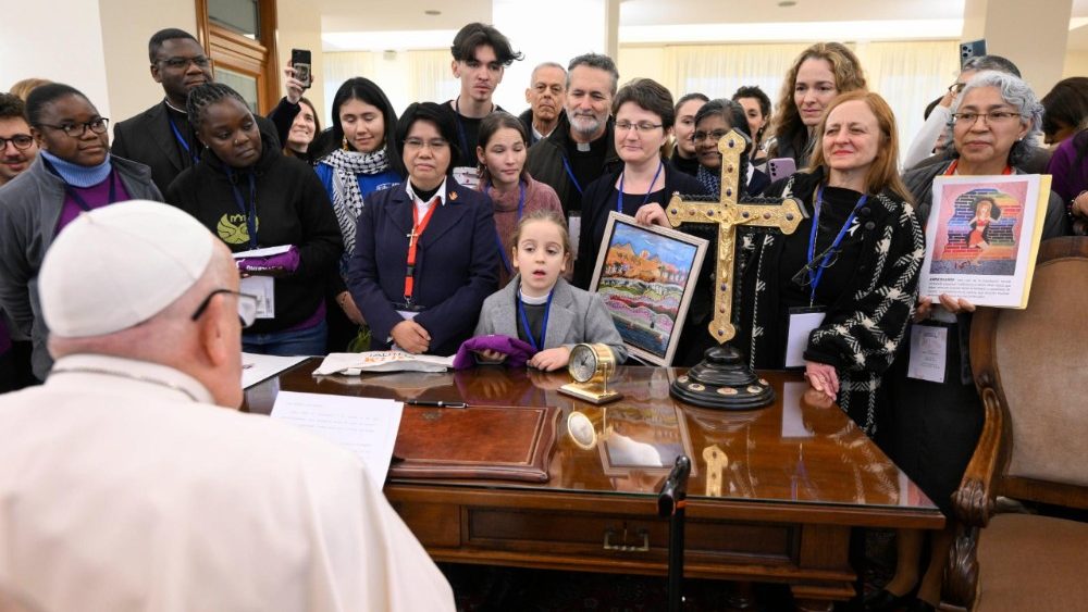 2025.02.07 Membri della Rete "Talitha Kum", in occasione della Giornata Mondiale di Preghiera contro la Tratta di esseri umani 