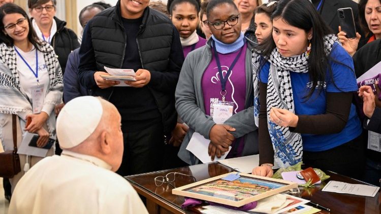 Členové sítě „Talitha Kum“ u papeže 7. února u příležitosti Světového dne modliteb proti obchodování s lidmi