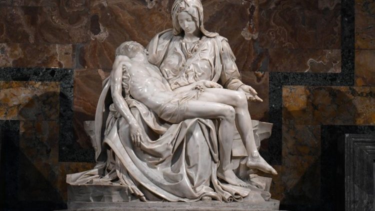 Michelangelo's Pietà inside St. Peter's Basilica