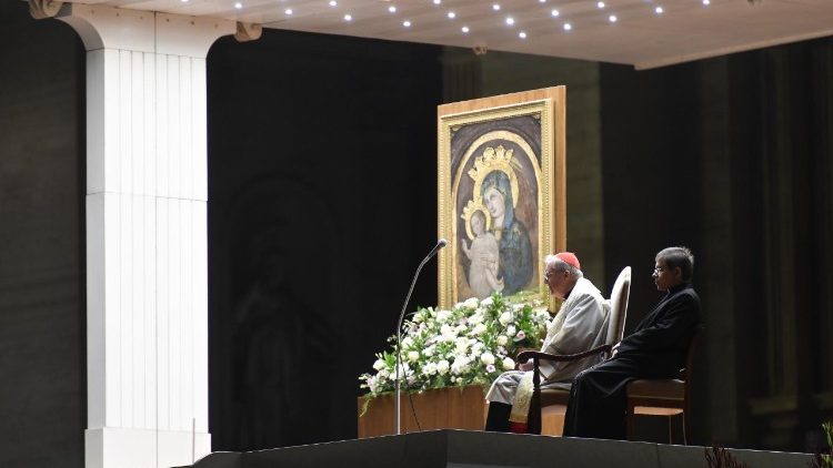 Cardinal Roche leads the recitation of the Rosary in St. Peter's Square