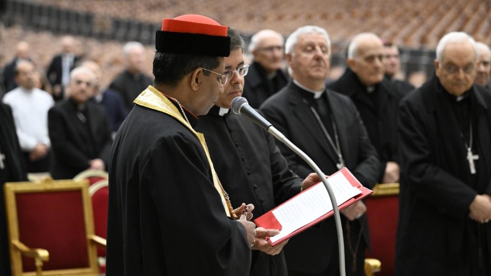 Le cardinal Koovakad, en Salle Paul VI.