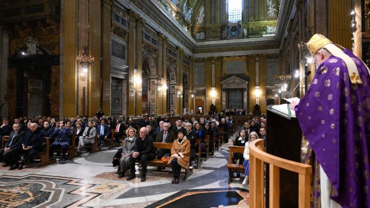 Ambassadors gathered to pray for the Pope at the Church of the Gesù