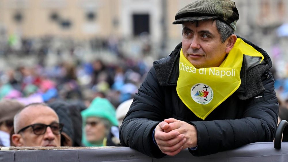 Peregrinación jubilar de Nápoles y otras diócesis italianas, sábado 22 de marzo de 2025. (Vatican Media)