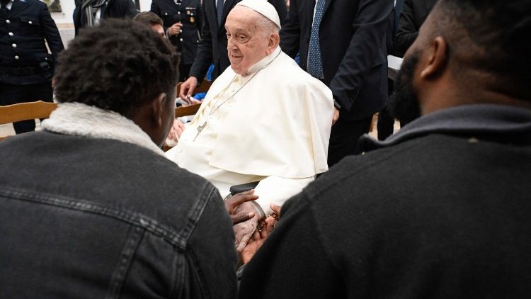 Pope Francis at Ragina Coeli Prison