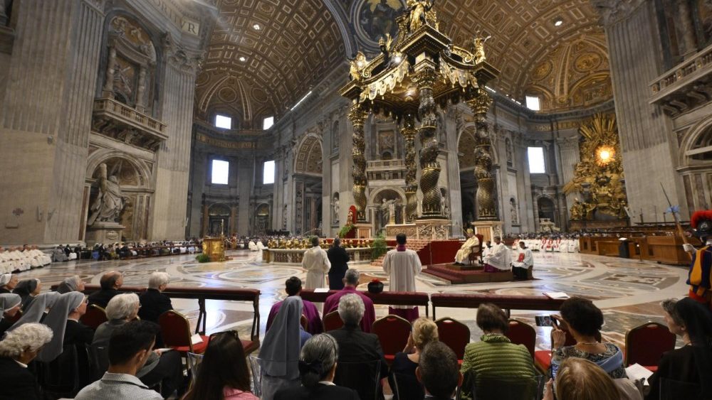 Восьмая Імша навендыялаў за памерлага Папу Францішка ў Базіліцы Святога Пятра, 3 мая 2025 года