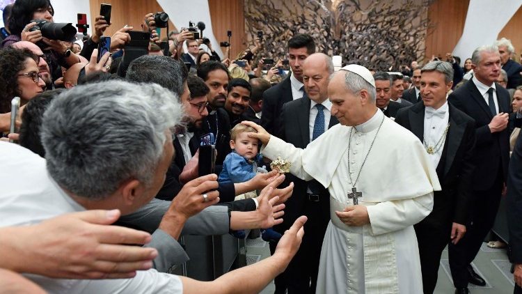 Audience du 12 mai 2025 en salle Paul VI. 