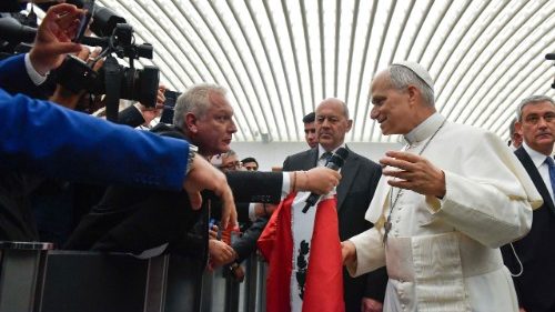 León XIV a los comunicadores: “La paz comienza con cada uno de nosotros”