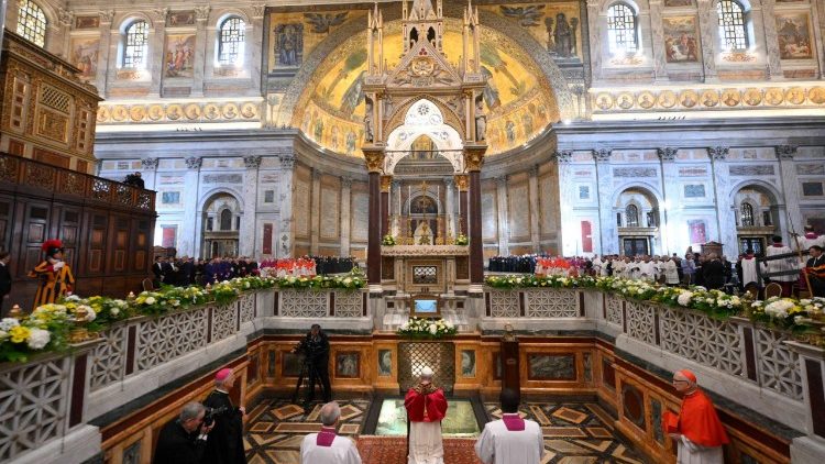 Papa Leo katika Masilika ya Mtakatifu Paulo