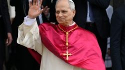 Papież Leon XIV w bazylice św. Pawła za Murami