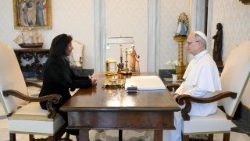 G. S. Davkova popiežiaus Leono XIV audiencijoje