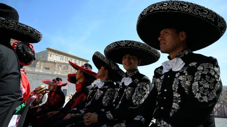 Bei der Generalaudienz an diesem Mittwoch waren viele Pilger aus Lateinamerika mit dabei