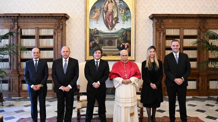 La delegazione argentina con il Papa