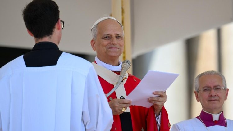 Leon XIV podczas Mszy św. w uroczystość Zesłania Ducha Świętego