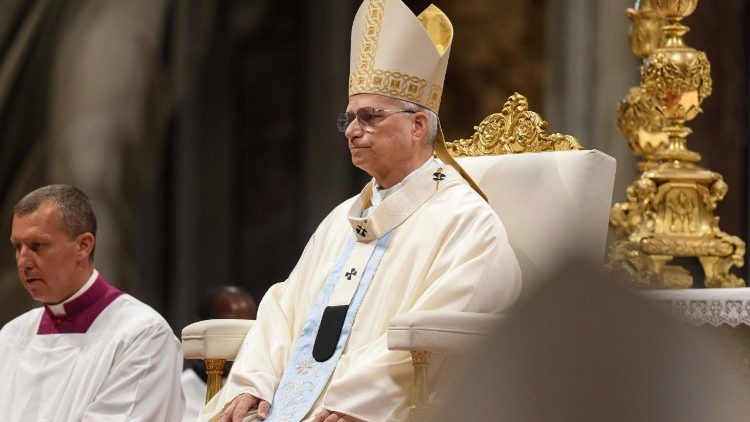 El Papa León XIV durante la santa misa con motivo del Jubileo de la Santa Sede, el lunes 9 de junio de 2025.