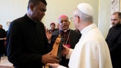 Pope Leo XIV meets with the Bishops of Madagascar on June 16, 2025
