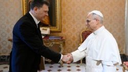 J. Ambrazevichius popiežiaus Leono XIV audiencijoje 