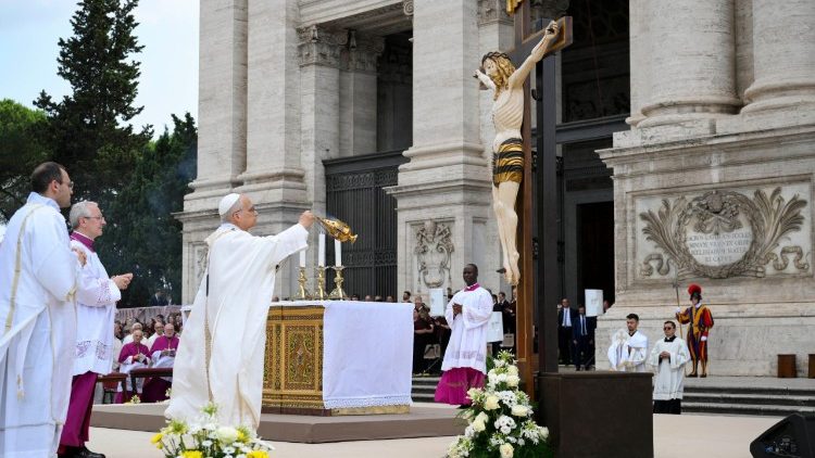 Падчас святочнай Імшы ва ўрачыстасць Найсвяцейшага Цела і Крыві Хрыста