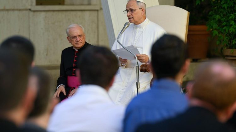 Papa Leone e i seminaristi del Triveneto