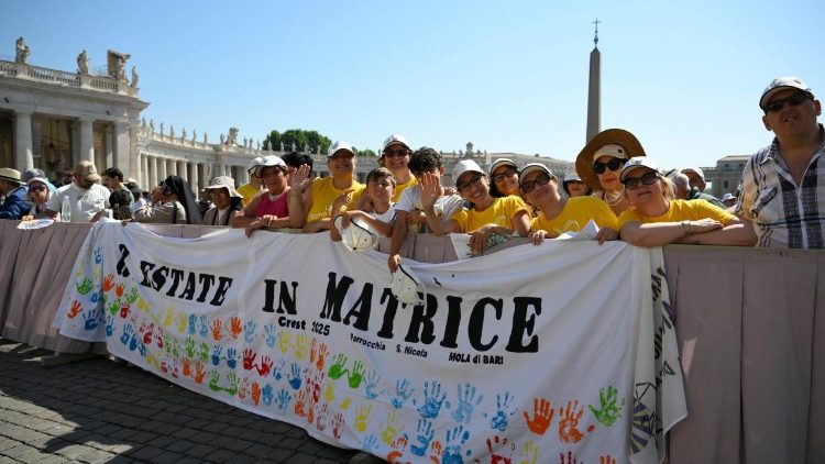 Młodzi na audiencji generalnej