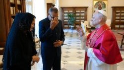 Папата с президента на Сао Томе и Принсипи