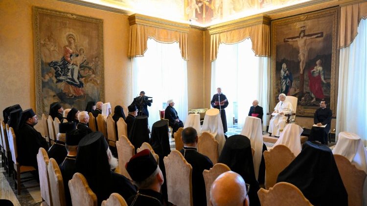 Pope Leo XIV addresses members of the Holy Synod of the Ukrainian Greek Catholic Church
