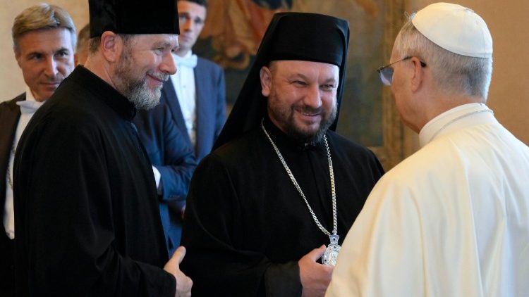 Падчас папскай аўдыенцыі для іерархаў Украінскай Грэка-Каталіцкай Царквы 
