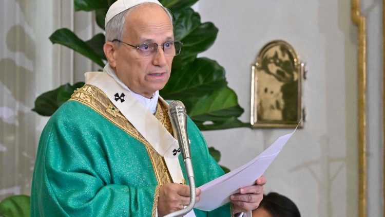 Pope Leo XIV celebrates Mass in Castel Gandolfo