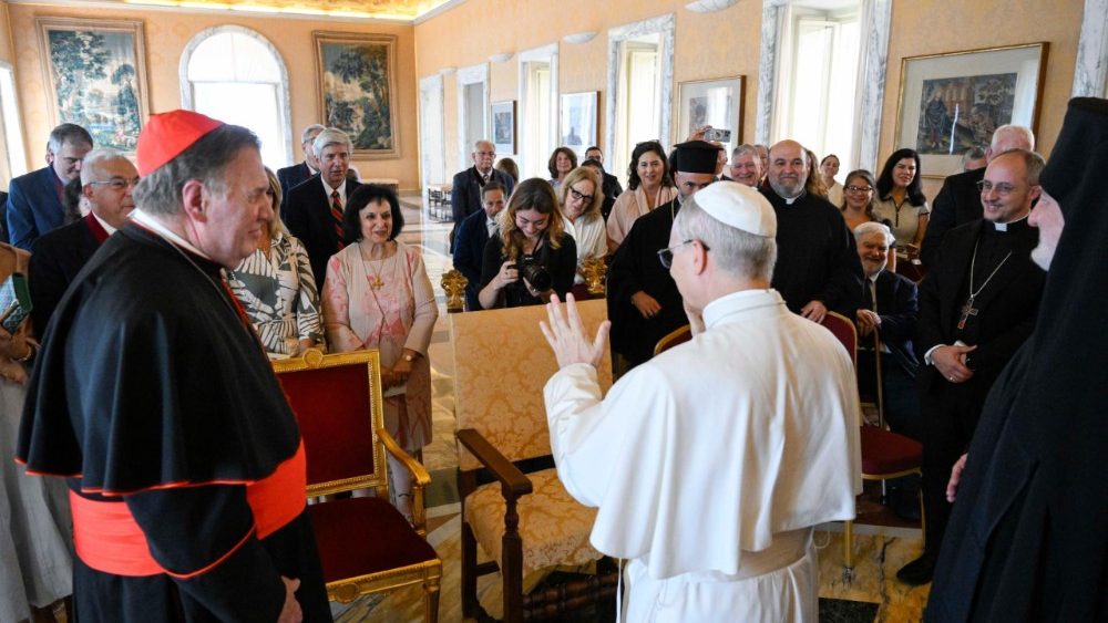 Аўдыенцыя Папы Льва XIV для ўдзельнікаў праваслаўна-каталіцкай экуменічнай пілігрымкі з ЗША