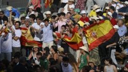 Pielgrzymi z Hiszpanii na Tor Vergata podczas uroczystości Roku Świętego