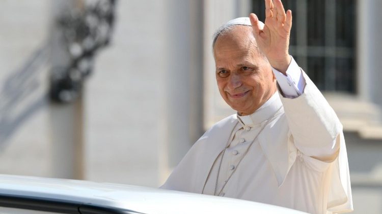 Leon XIV podczas jednej z audiencji generalnych