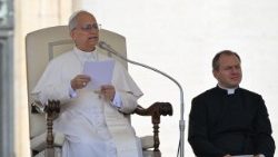 Papež Lev XIV. při dnešní generální audienci