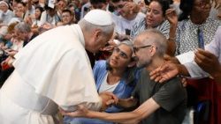 Påve Leo XIV under den allmänna audiensen 