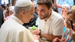 Šimon Gabčo na generálnych audiencii 27. augusta 2025