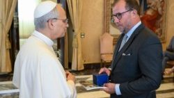 Папа падчас аўдыенцыі для французскіх палітыкаў і грамадскіх дзеячаў