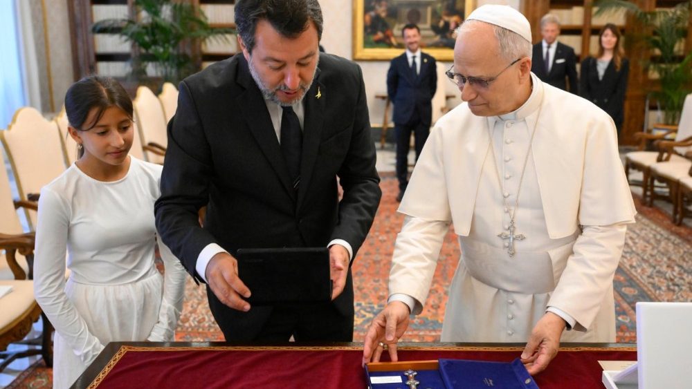 La Leon al XIV-lea, ministrul Matteo Salvini