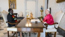 Popiežius priėmė Zimbabvės prezidentą