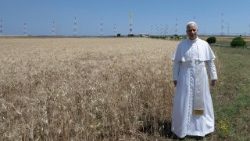 Papst Leo besuchte letztes Jahr das Gelände, auf dem nun die Agrovoltaik-Anlage eingerichtet wird