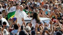 O Papa Leão XIV na Praça São Pedro para a habitual Audiência Geral das quartas-feiras (Vatican Media)