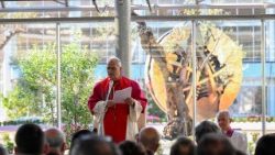 Leão XIV durante a inauguração do Borgo Laudato Si’ e do Centro de Alta Formação nas Vilas Pontifícias de Castel Gandolfo, em 5 de setembro de 2025