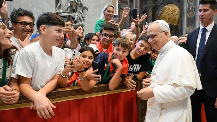 папата с поклонниците от Умбрия