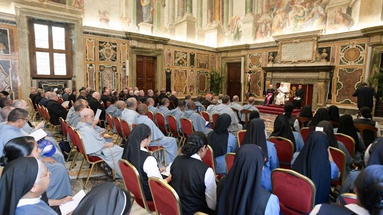 Pope Leo XIV receives members of various religious institutes