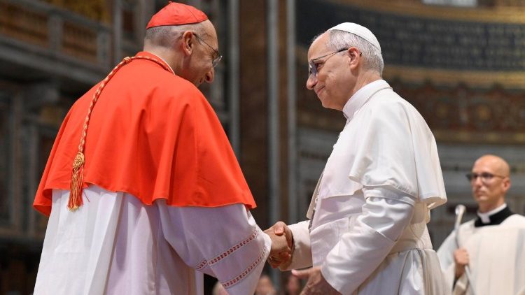 Pope Leo and Cardinal Baldassare Reina, Vicar General of the Diocese of Rome
