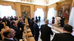 La Leon XIV, reprezentanți ai "Confederacion Medica Latinoiberoamericana y del Caribe" (CONFEMEL)