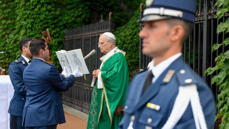 Pope Leo XIV celebrates Mass with members of the Vatican Gendarmerie