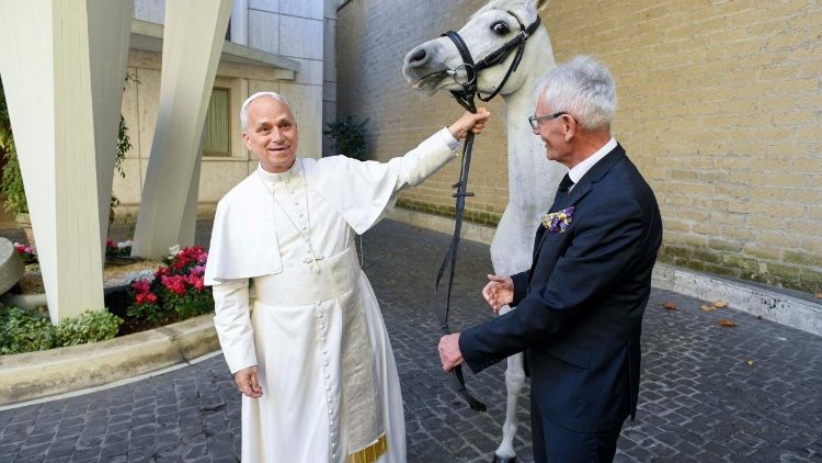 Um breve passeio a cavalo para o Papa