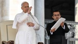 البابا لاوُن الرابع عشر يجري مقابلته العامة مع المؤمنين ١٥ تشرين الأول أكتوبر ٢٠٢٥