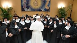Pope Leo XIV meets with Augustinian Recollect Sisters in the Vatican