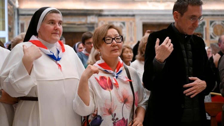Some of the pilgrims from Russia during the papal audience
